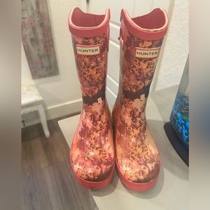 Hunter by Target Youth Rain Boots- Pink Floral Size 1